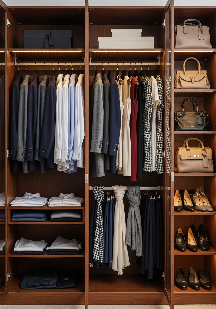 Professionele garderobe met stijlvolle kledingstukken